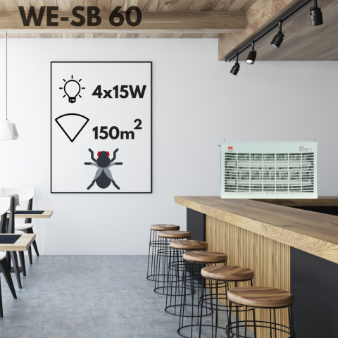 Lampa lepowa dwustronna WE-SB 60 4X15W - stal nierdzewna Lampa lepowa dwustronna WE-SB 60 4X15W - stal nierdzewna