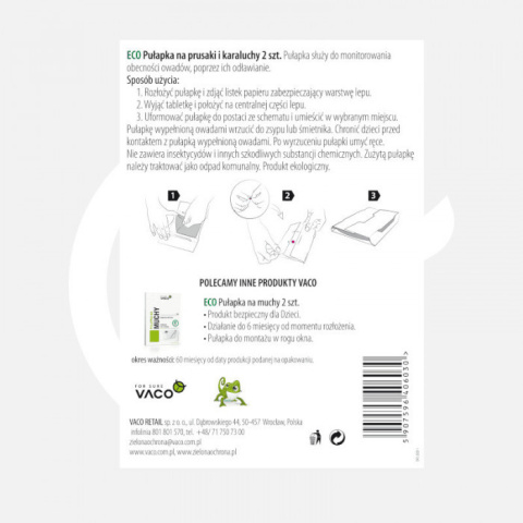 VACO ECO Pułapka na prusaki i karaluchy 2 szt. VACO ECO Pułapka na prusaki i karaluchy 2 szt.
