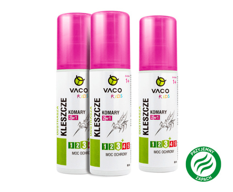 VACO Płyn na komary, kleszcze i meszki dla Dzieci 80 ml 1+ VACO Płyn na komary, kleszcze i meszki dla Dzieci 80 ml 1+