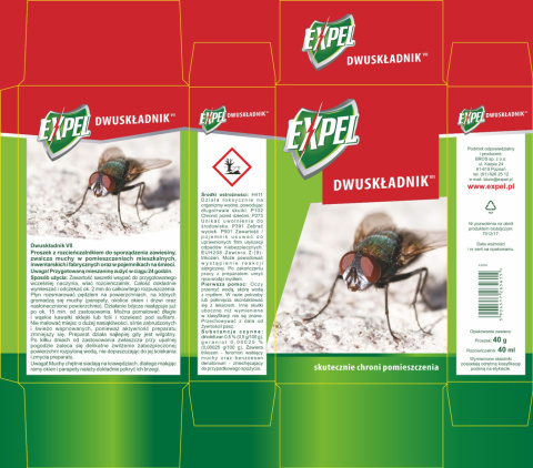 EXPEL - Dwuskładnik - preparat na muchy 40 g+40 ml EXPEL - Dwuskładnik - preparat na muchy 40 g+40 ml