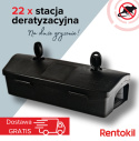 Stacja deratyzacyjna duża ZESTAW 22 szt.